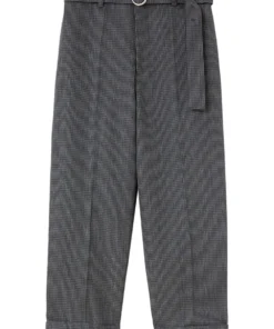 Pantalon à carreaux avec ceinture